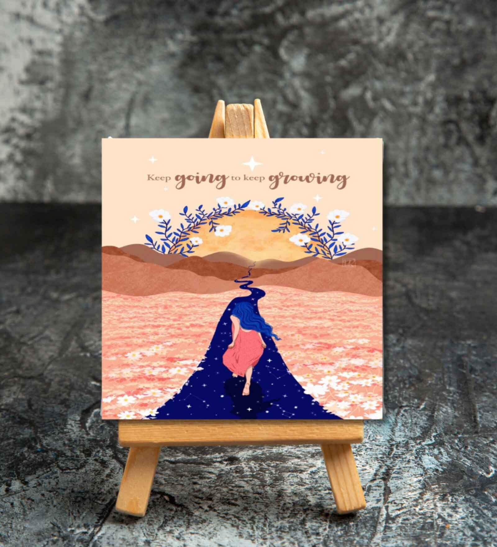 Keep Growing Mini Canvas Frame
