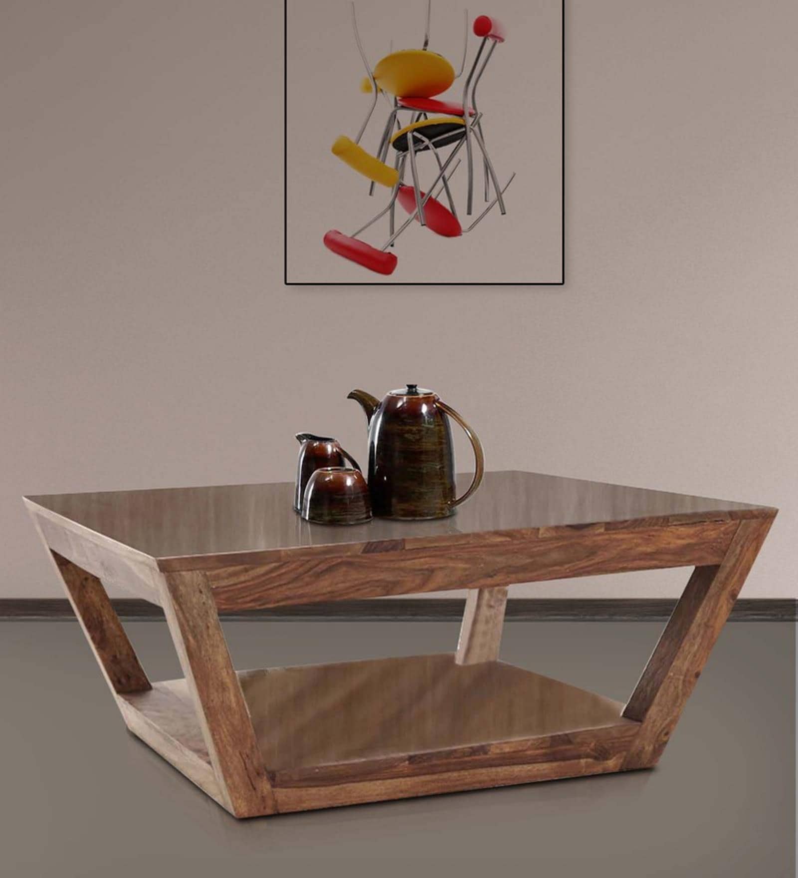 Buy Kelso Coffee Table in Provincial Teak Finish on Rent Online