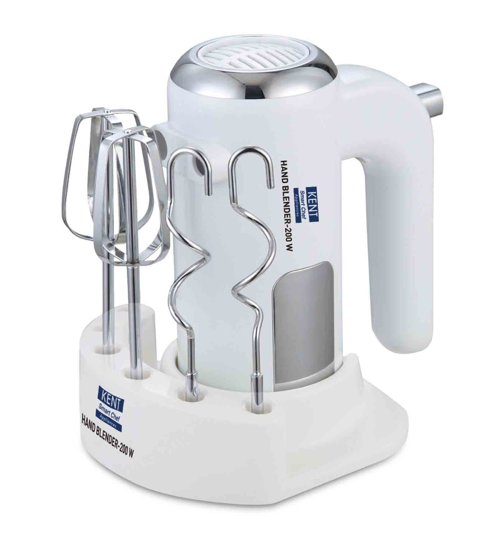 KENT Stainless Steel 200 W Hand Blender (White)