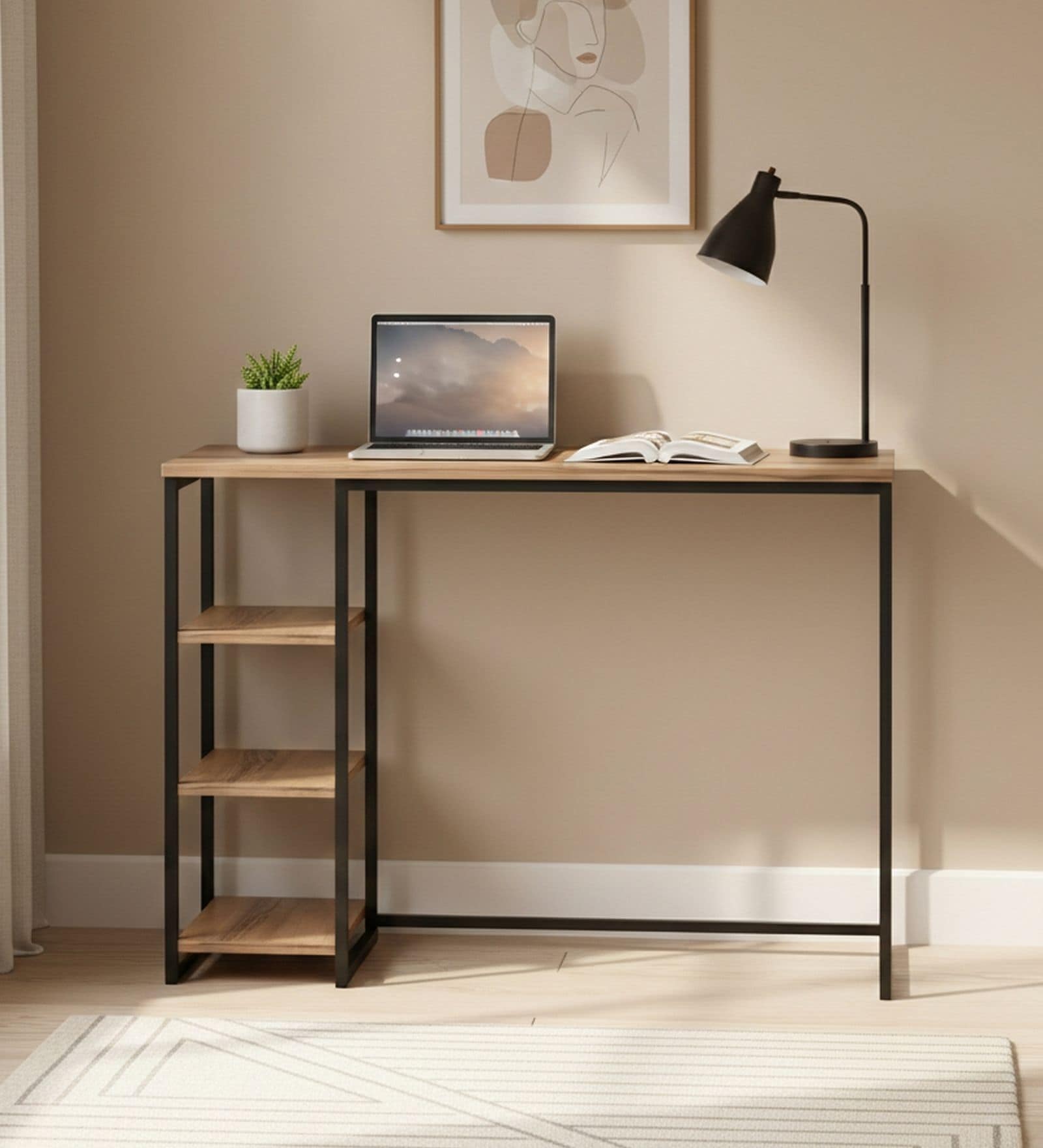 Kerdley Writing Table In Teak Finish