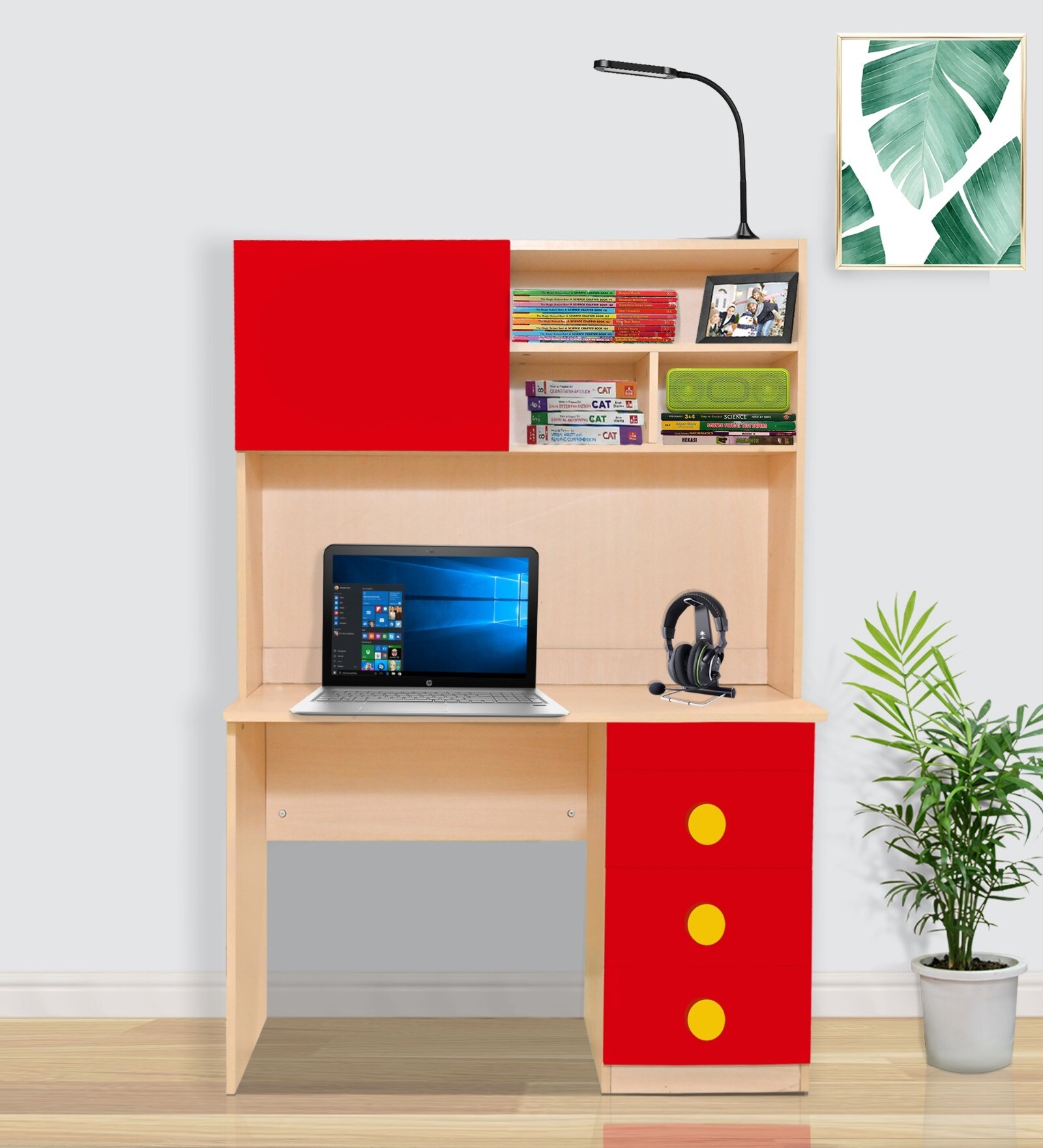 Buy Kevin Kids Study Table In Red Colour at 20 OFF by YiPi Online