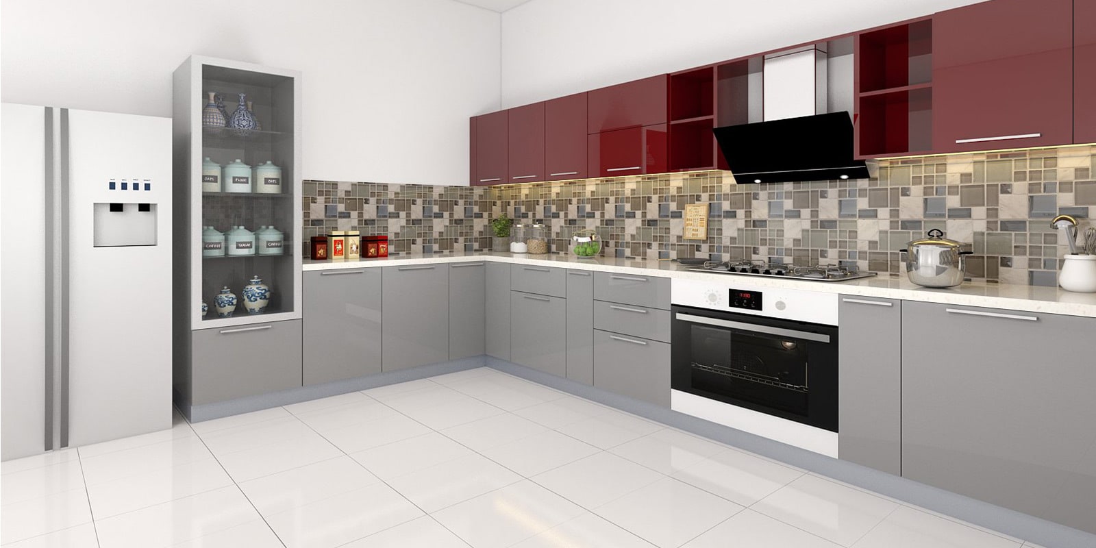 Kelsey U Shaped Modular Kitchen Designed in BWR Ply