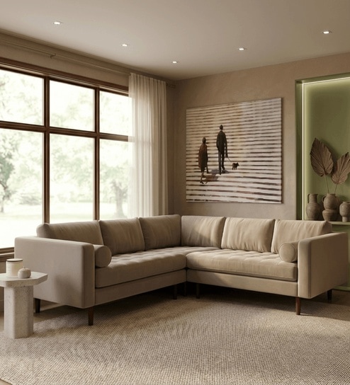 Kensington Estate Sectional Sofa In Beige Color