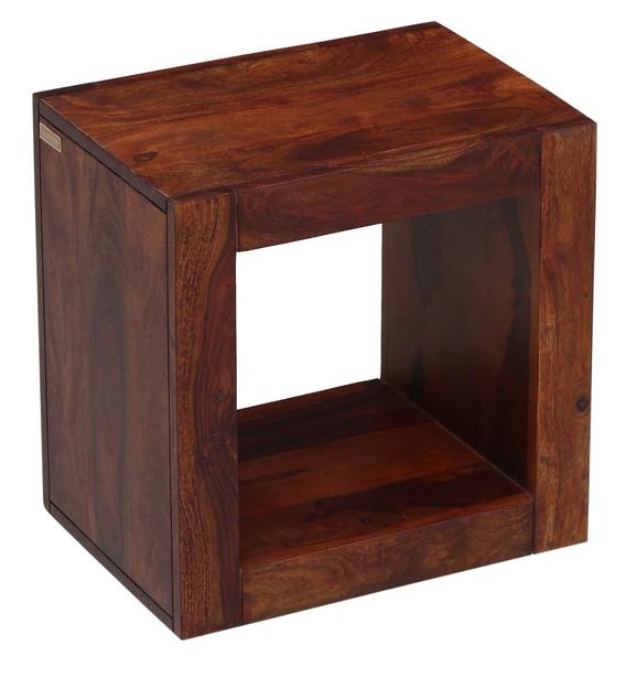 Buy Keub Solid Wood End Table in Honey Oak Finish by Woodsworth Online