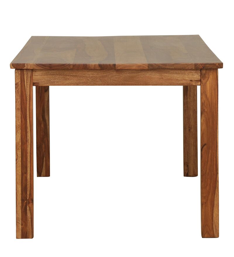 Buy Kentan Sheesham Wood 6 Seater Dining Table In Rustic Teak Finish By