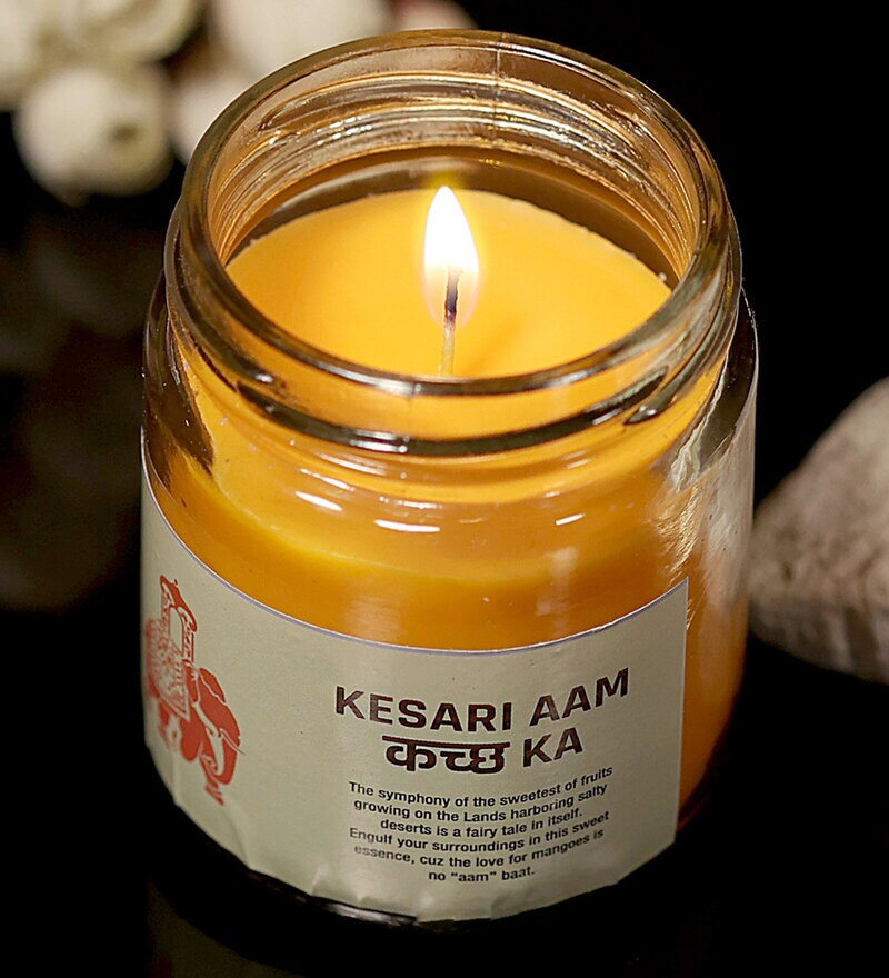 Buy Kesari Aam Scented Jar Candle Flavours Collection by Tara