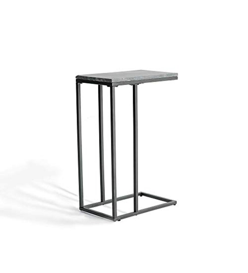 Buy Kevin Metal CShape End Table in Grey Finish by AVA DESIGNZ Online