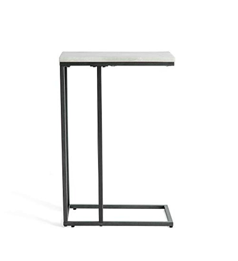 Buy Kevin Metal CShape End Table in Black Finish by AVA DESIGNZ Online