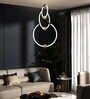 Keaton 50W | 50 Cm | Google & Alexa | Height Adjustable | 3 Light Mode | Modern LED Ceiling Chandelier for Living Room, Dining, Bedroom, Hall, Kitchen, Office,Luxury Decorative Lighting