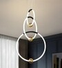 Keaton 50W | 50 Cm | Google & Alexa | Height Adjustable | 3 Light Mode | Modern LED Ceiling Chandelier for Living Room, Dining, Bedroom, Hall, Kitchen, Office,Luxury Decorative Lighting