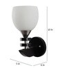 Keefe Wooden Wall Mounted Uplight Sconce (Black)
