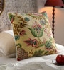 Multicolour Cotton & Wool 20 x 20 Inch New Big Flower Cushion Cover