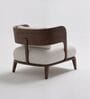 Kei Suede Lounge Chair In White Colour