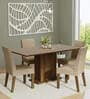 Keila 4 Seater Dining Set in Wood Finish