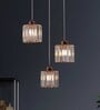 Orem Kelly Copper Crystal Cluster Hanging Light