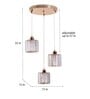 Orem Kelly Copper Crystal Cluster Hanging Light