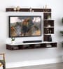 Kelly Wall Mount TV Unit For TV Upto 43" in Wenge White Finish