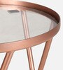 Kelso Metal End Table with Glass Top