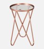 Kelso Metal End Table with Glass Top