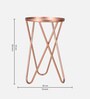 Kelso Metal End Table with Glass Top