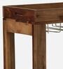 Kelty Sheesham Wood Bar Trolley In Rustic Teak Finish
