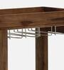 Kelty Sheesham Wood Bar Trolley In Rustic Teak Finish