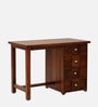 Kelty Sheesham Wood Writing Table In Scratch Resistant Honey Oak Finish With Drawers