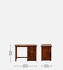 Kelty Sheesham Wood Writing Table In Scratch Resistant Honey Oak Finish With Drawers