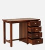 Kelty Sheesham Wood Writing Table In Scratch Resistant Honey Oak Finish With Drawers