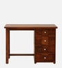 Kelty Sheesham Wood Writing Table In Scratch Resistant Honey Oak Finish With Drawers