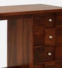 Kelty Sheesham Wood Writing Table In Scratch Resistant Honey Oak Finish With Drawers