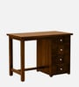 Kelty Sheesham Wood Writing Table In Scratch Resistant Provincial Teak Finish With Drawers