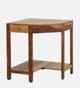 Kelty Sheesham Wood Corner Writing Table in Scratch Resistant Rustic Teak Finish