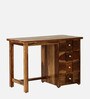 Kelty Sheesham Wood Writing Table In Scratch Resistant Rustic teak Finish With Drawers