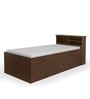 Ken Single Bed With Storage In Dark Walnut Finish