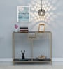 Celita Metal Console Table In Black & Gold Finish