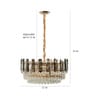 Livorno Grey Crystal Empire Chandelier