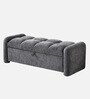 Kensington Fabric Elite Storage Ottoman Ottoman in Dark Grey Colour