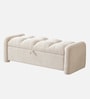Kensington Fabric Elite Storage Ottoman Ottoman in Ivory Colour