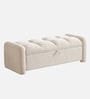 Kensington Fabric Elite Storage Ottoman Ottoman in Ivory Colour