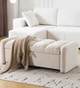 Kensington Fabric Elite Storage Ottoman Ottoman in Ivory Colour