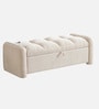 Kensington Fabric Elite Storage Ottoman Ottoman in Ivory Colour