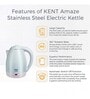 KENT 1.8L Stainless Steel Amaze Electric Kettle (Cool Touch)