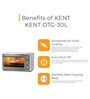 Kent 30-Litre Oven Toaster Grill (Silver/Black)