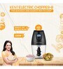 KENT ABS Food Grade Plastic Stainless Steel Double Chopping Blades Electric Chopper (Black)