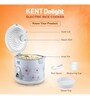 KENT Delight Induction Heating Technology Electric Rice Cooker (White)