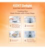 KENT Delight Induction Heating Technology Electric Rice Cooker (White)