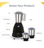 KENT Dyna Overheating and Overcurrent Protected Mixer & Grinder (Black)