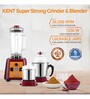 KENT Electronic Variables Speed Control Spill-Proof Lids With Jars Mixer & Grinder (Red)