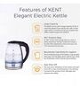KENT Elegant 2000 Watt 1.8 Litre Electric Glass Kettle